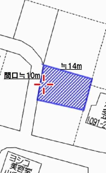 売地・富里市十倉の区画図画像