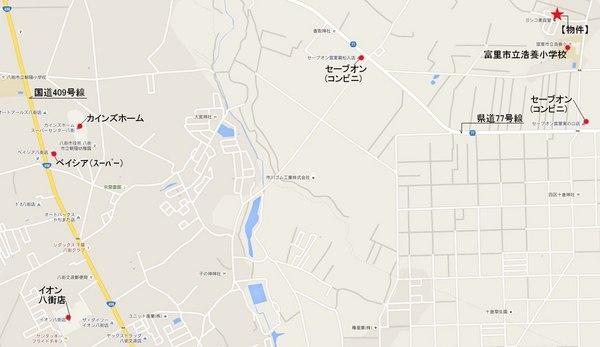 売地・富里市十倉の現地案内図画像