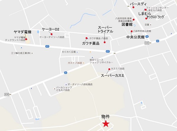 売地・八街市東吉田の現地案内図画像