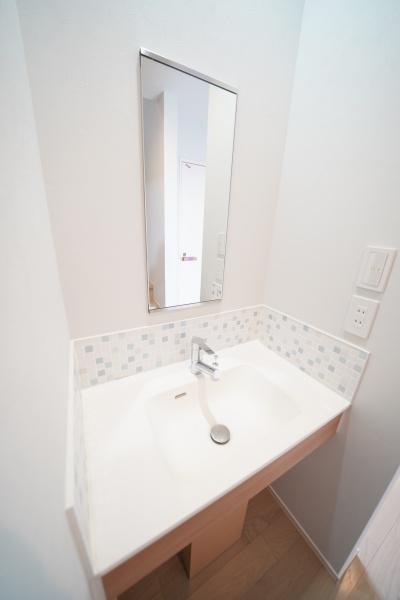 旭化成ヘーベルハウス　注文住宅の洗面台・洗面所画像