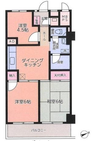 八王子サニーハイツの間取り画像