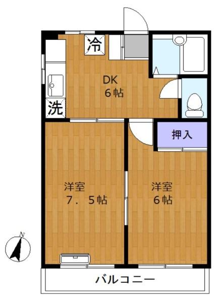 スカイハイツ新堀の間取り画像