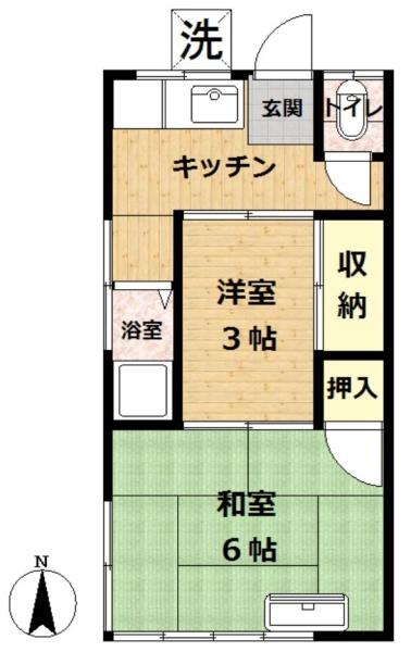 大西荘の間取り画像