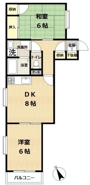 ユートピアＫの間取り画像