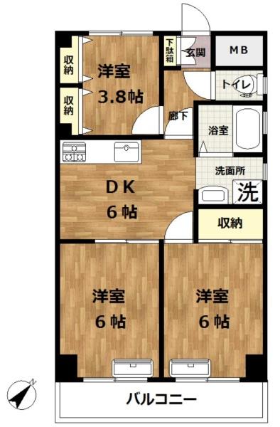 イズミハイツの間取り画像