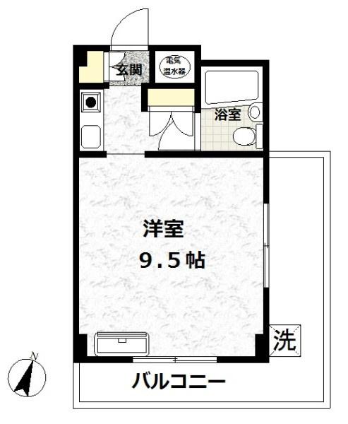 岸谷サンハイムの間取り画像