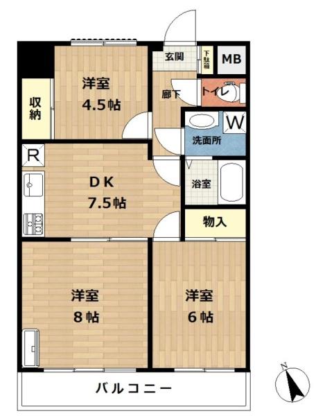ナリタハイツの間取り画像