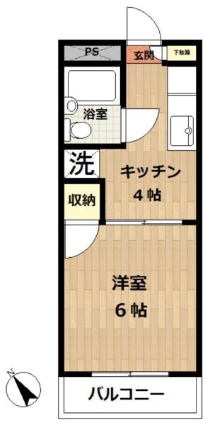 第2日誠コーポの間取り画像