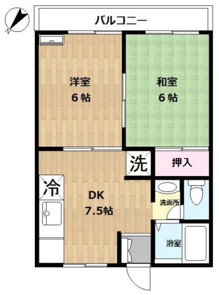 メゾン大島Ｂ棟の間取り画像