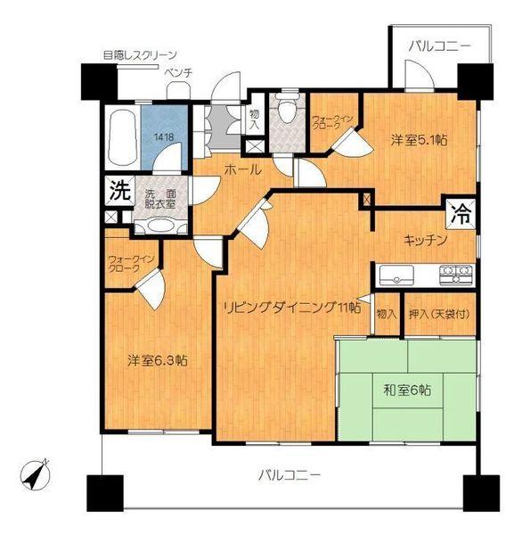 プルミエール多摩川の間取り画像