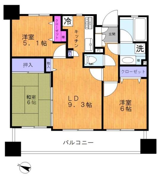 プルミエール多摩川の間取り画像