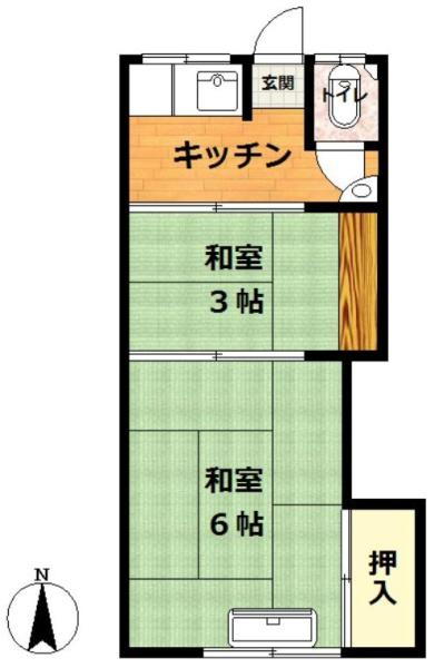 大西荘の間取り画像