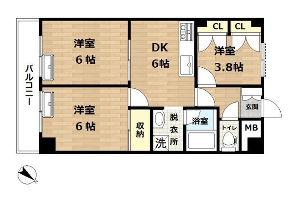 イズミハイツの間取り画像