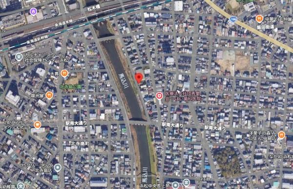 浜松市中央区木戸町　古家付き土地　1860万円の航空写真画像