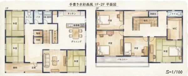 浜松市中央区高丘北3丁目　中古住宅　７ＬＤＫの間取り画像