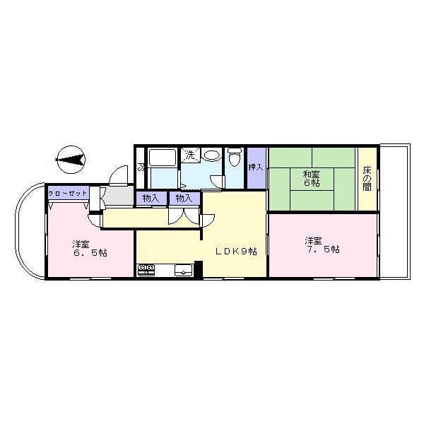 小田原市南町３丁目のマンションの間取り画像