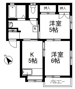 美真ハイツの間取り画像