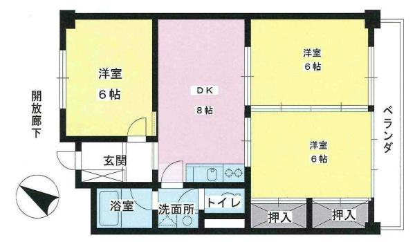 エリア赤熊の間取り画像