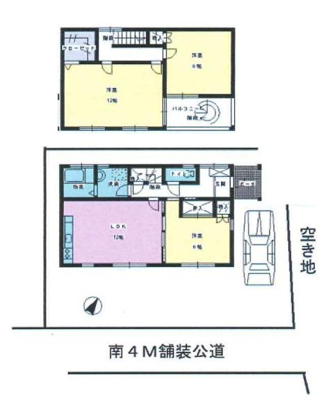 上尾市柏座１丁目の貸家の間取り画像