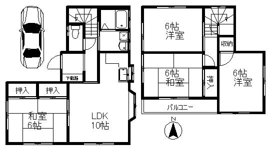 上尾市小泉7丁目の貸家の間取り画像