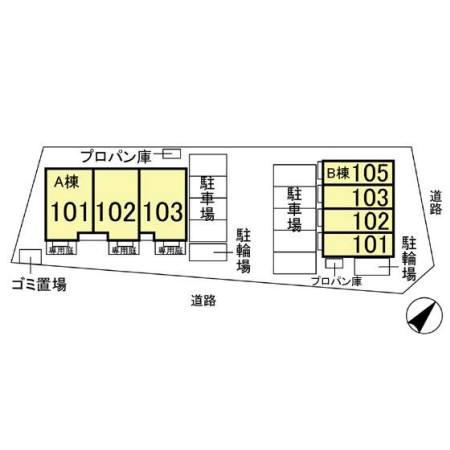 パークサイド　Ａの現地案内図画像