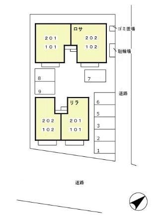 パティオ　ロサの現地案内図画像