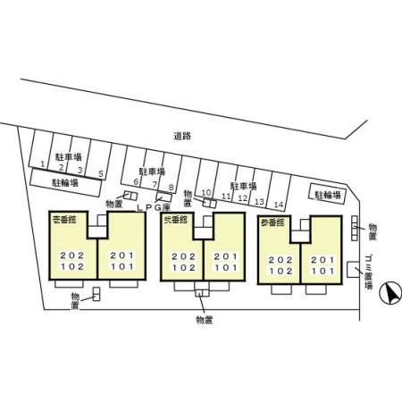 リヴェールメゾン・櫻　壱番館の現地案内図画像