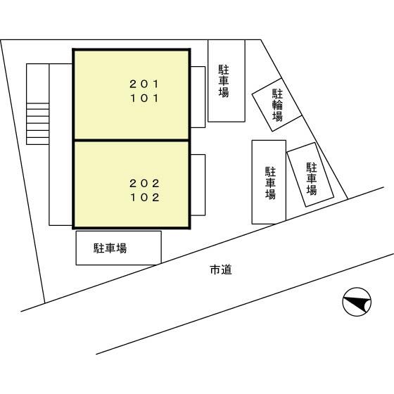 クレセント・シャンブルの現地案内図画像