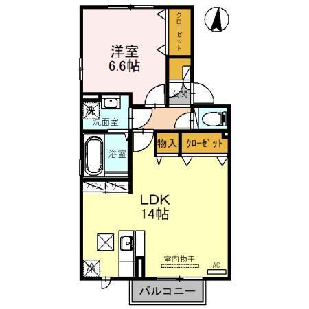 第6グリーンハイツ Bの間取り画像