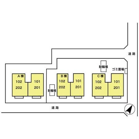 パドック　Ａの現地案内図画像