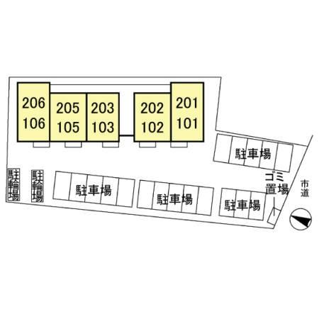 グランコート富士の現地案内図画像