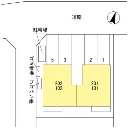 メゾンステラの現地案内図画像