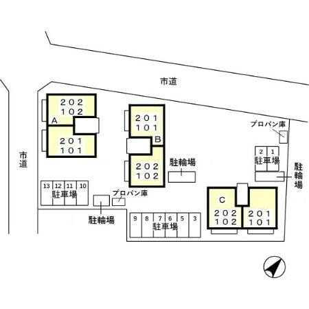 プリマベーラ Aの現地案内図画像