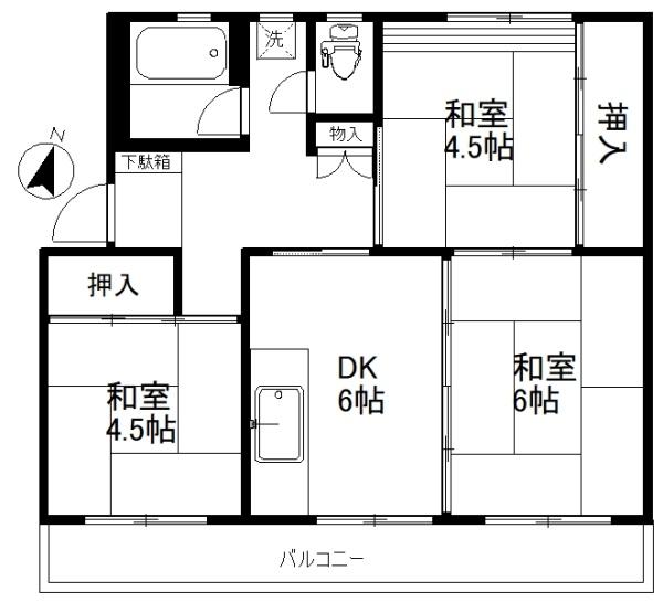 根貝戸団地16号棟の間取り画像