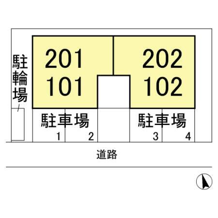 ジュネスコーポの現地案内図画像