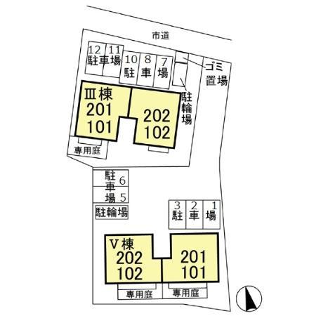 ルミールⅢの現地案内図画像