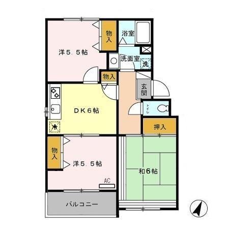 グリーンパークマルオカの間取り画像