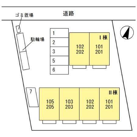 グレイスガーデンⅡの現地案内図画像