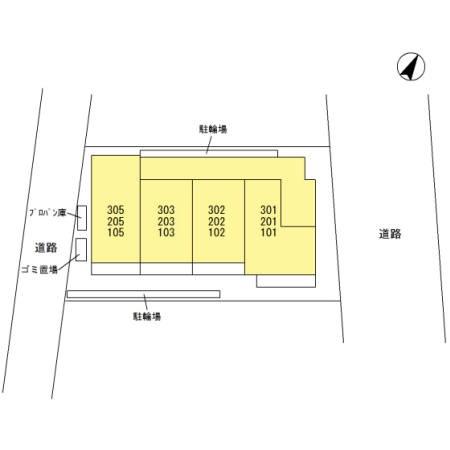 第８グリーンハイツの現地案内図画像