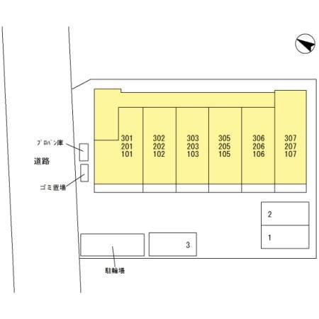 第１０グリーンハイツの現地案内図画像