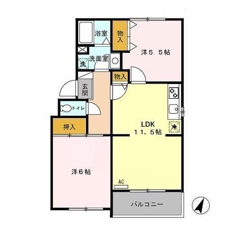 グリーンパークマルオカの間取り画像