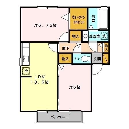 レイヴ・スペースＡ／Ｂ／Ｃ　Ｂの間取り画像