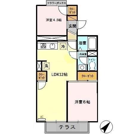 第３タツミコーポの間取り画像