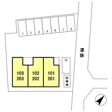 第３タツミコーポの現地案内図画像