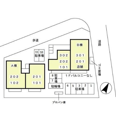 リビングタウン北上尾Ａの現地案内図画像