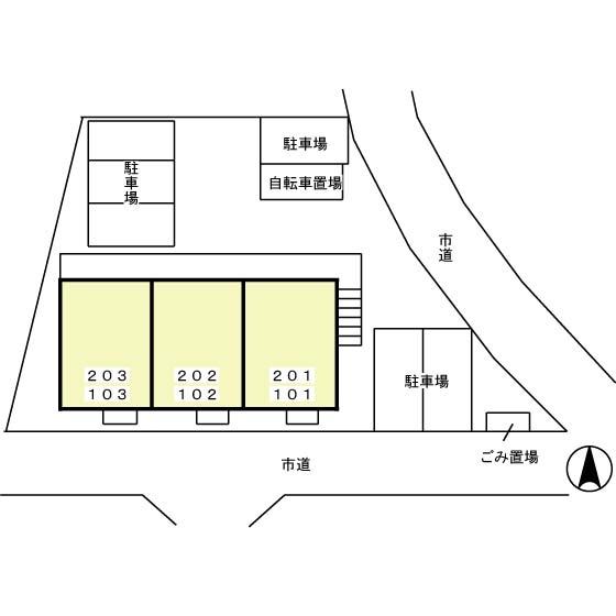リッツハウスの現地案内図画像