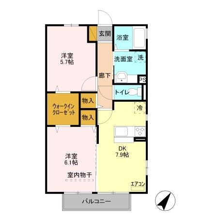 ドミール上尾の間取り画像