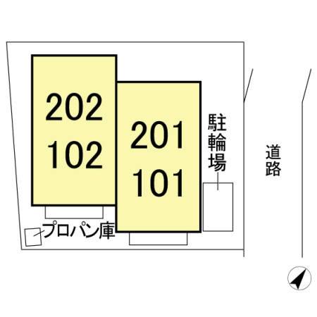 ドミール上尾の現地案内図画像