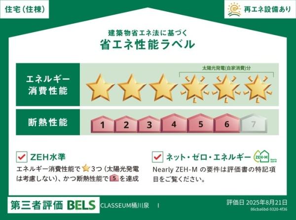 CLASSEUM桶川泉Ⅰの省エネ性能ラベル画像