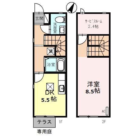 キューブ浅間台Ｂの間取り画像